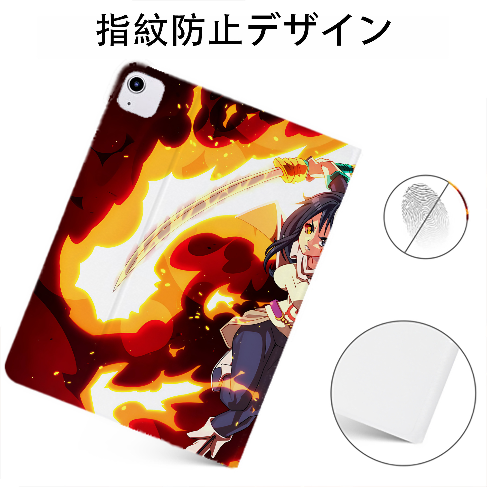 （画像用） 転スラ Regarding Reincarnated to Slime IPadケース ペンホルダー付き ブックスタイルデザイン